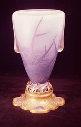 Favrile vase with ormolu base